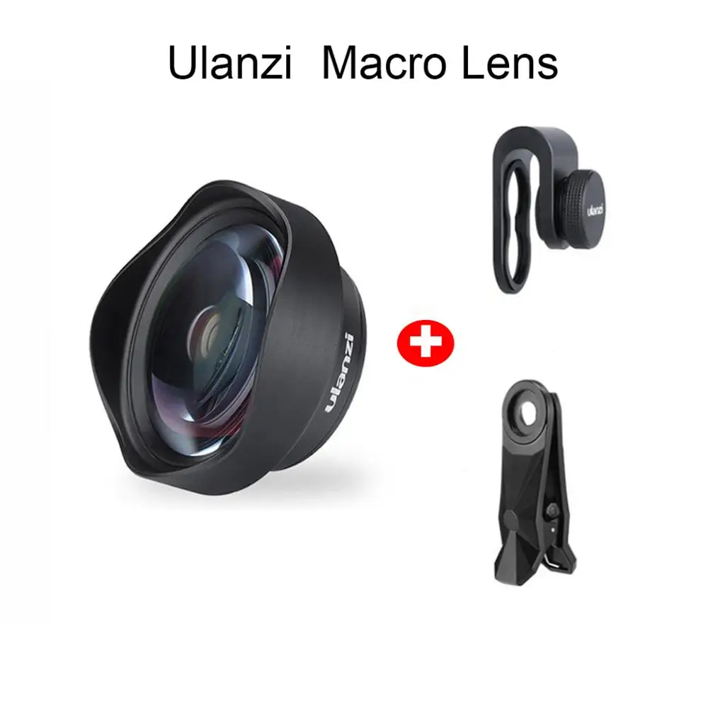 Macro lens Ulanzi металлическая телефонная клетка для iPhone 11/iPhone 11 Pro/iPhone 11 Pro Max 17 мм резьба Vlog видео клетка для Ulanzi объектив DOF адаптер - Цвет: Macro lens