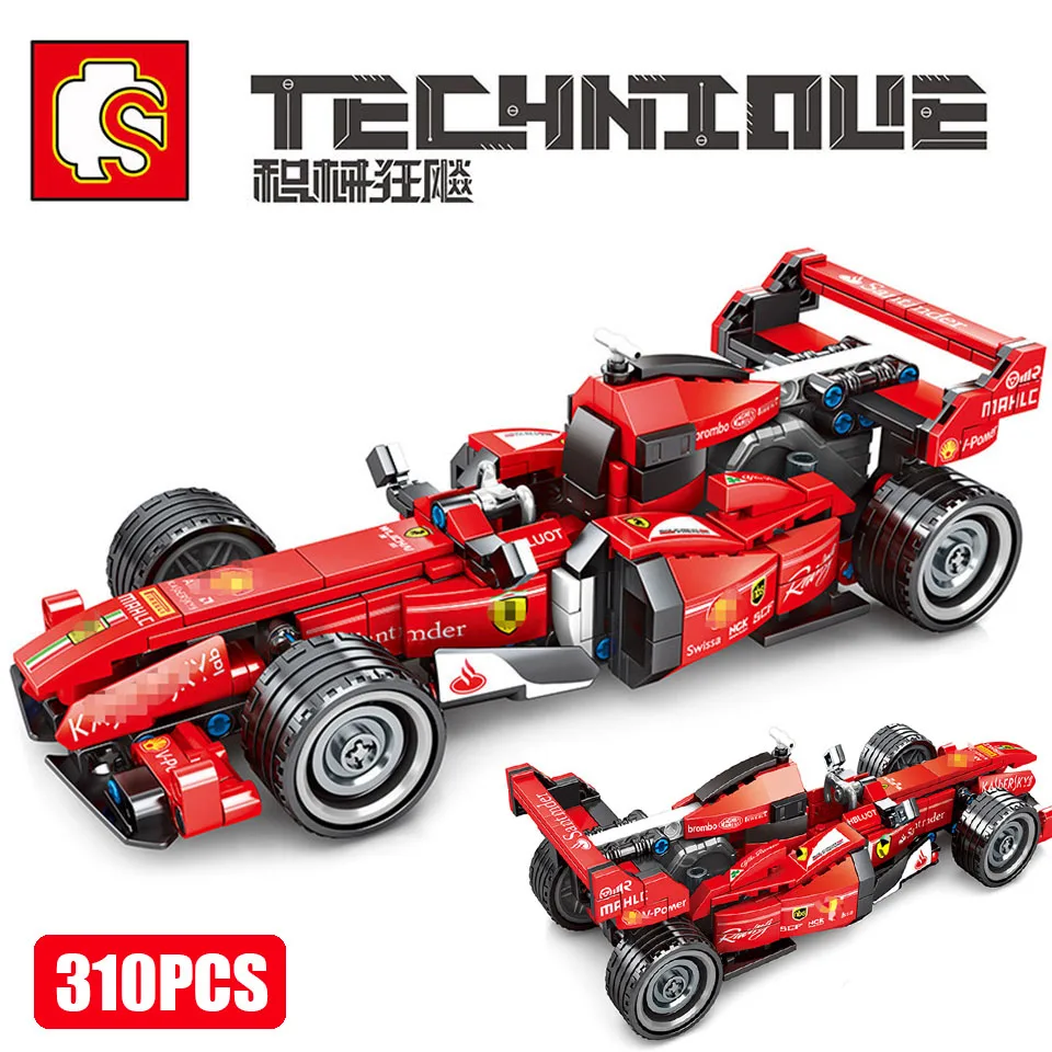 

SEMBO Technic Super Racing Car Building Block MOC Model Bricks Classic Racer Vehicles Speed Sports Car Boys Toy Christmas Gift