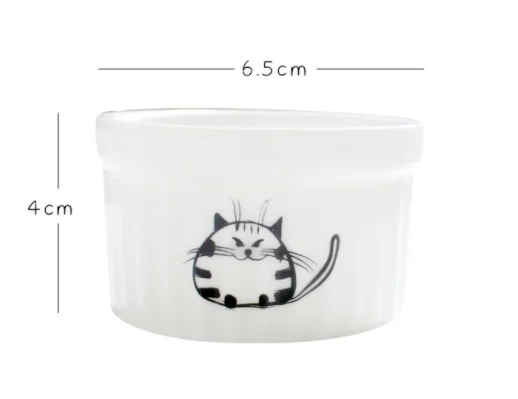 Homies 1 шт. керамическая суфле, чаша для выпечки, мультяшная кошка, суфле, пудинг, чаша, котенок, десерт, йогурт, фарфоровая миска для торта, чашка, использование в духовке