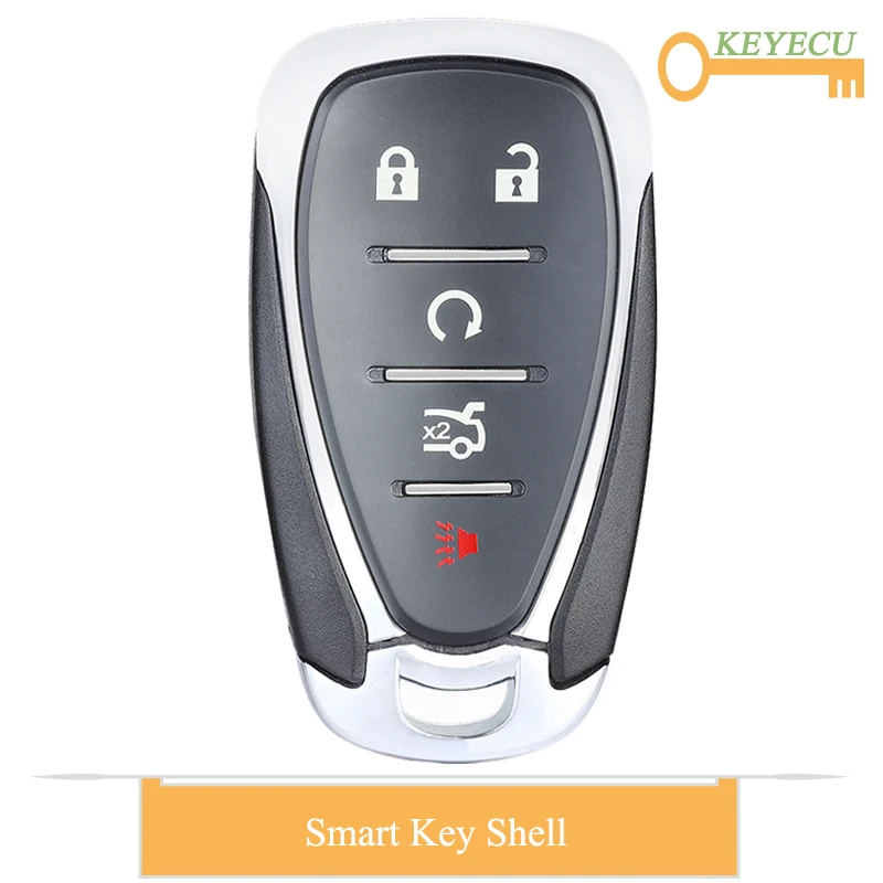KEYECU Smart Keyless ввод дистанционного управления автомобильный ключ чехол для Chevrolet Malibu Cruze Camara, Fob 4+ 1 5 кнопок