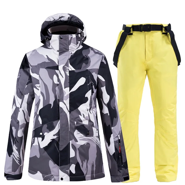 SAENSHING, сноуборд, лыжные костюмы, куртки, зимние штаны, skimen, водонепроницаемые, 10 k, супер теплая лыжная куртка, утолщенная зимняя одежда для снега - Цвет: Хаки