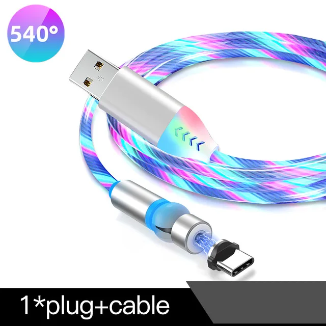 Glowing Data Cable Mobile Phone Charging Cables LED Micro USB Type C Charger For iPhone Samsung Android USB C Charge Wire Cord quick charge 2.0 Chargers