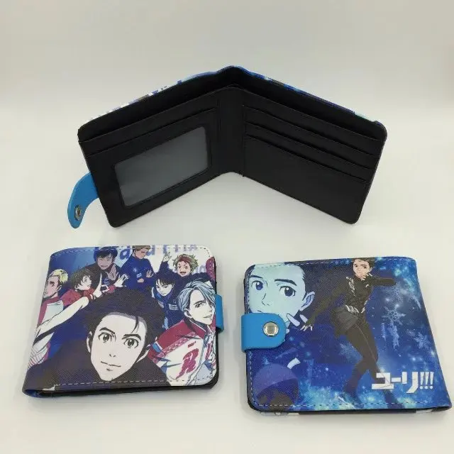 Аниме Yuri On Ice игрушечный кошелек из искусственной кожи складная монета короткий