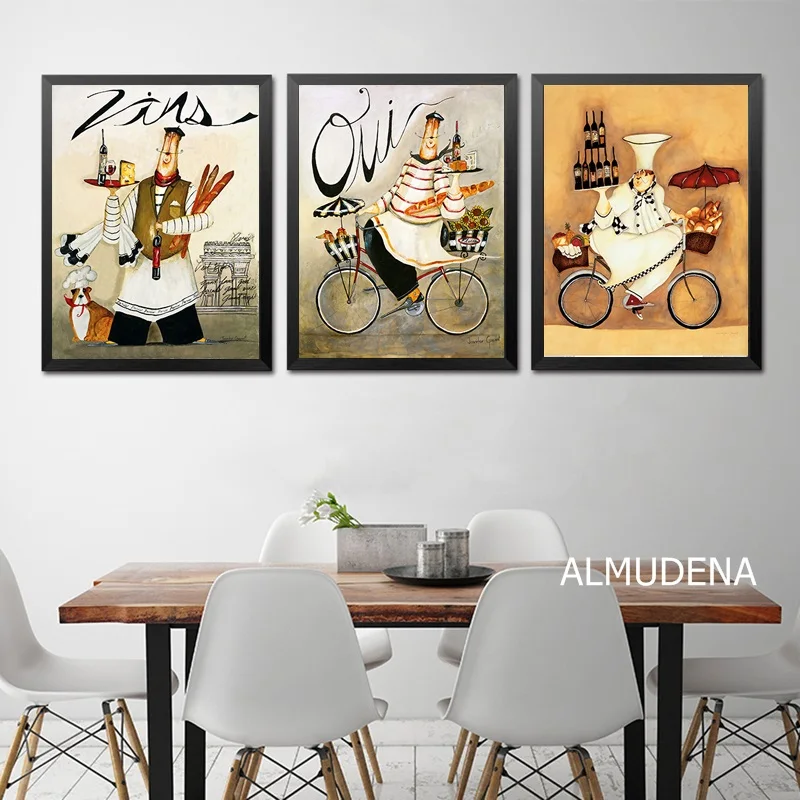 

Cartoon Anime Restaurant Canvas Painting Bakery Cook Poster Kitchen Coffee Wall Art Picture Home Decoration Posters and Prints