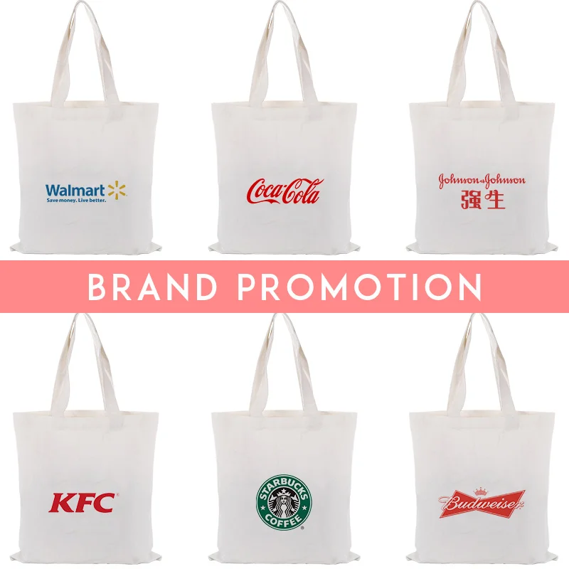 Tote Bag cat Canvas Handbag Shopping Bag Text DIY Daily Use Custom Print Logo Eco Reusable Recycle