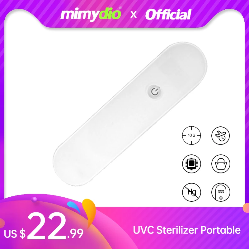 

UVC Sterilizer Portable UVC LED Sterilizer MIMYDIO Norya10secs Fast Sterilization 500mAh Lithium Battery Digital Display