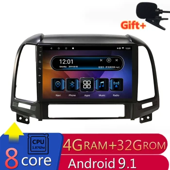 

9" 4G RAM 8 cores Android Car DVD GPS Navigation For Hyundai SANTA FE 2006 2007 2008 2009 2010 2011 2012 audio stereo car radio