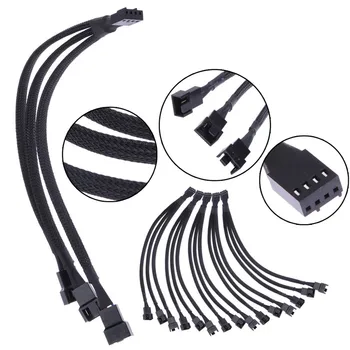 

Computer Connected Wire Cables 4 Pin PWM Fan Cable Splitter Adapter Extension Cable Connector for CPU PC Case Fan