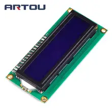 ЖК-дисплей 1602-B ЖК-дисплей экран точечная Матрица lcd модуль разработка микроконтроллеров Синий ЖК-экран 5V с подсветкой