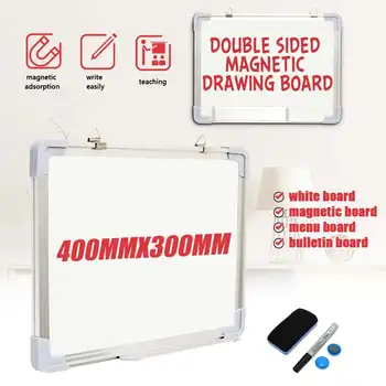 

40x30CM Magnetic Whiteboard Double Side Educational Drawing Messsage White Board Erasable Board With Marker Pen