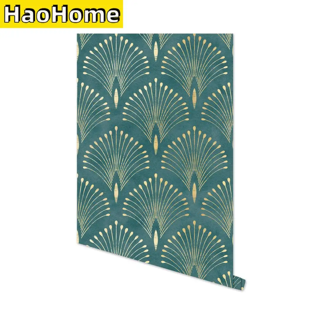 Dark Green Geometric Self Adhesive Wallpaper Modern Nordic Solid Color Peel and Stick Wall Paper Removable Contact Paper removable livestock tent pvc 550 g m² 3 3x16 m dark green