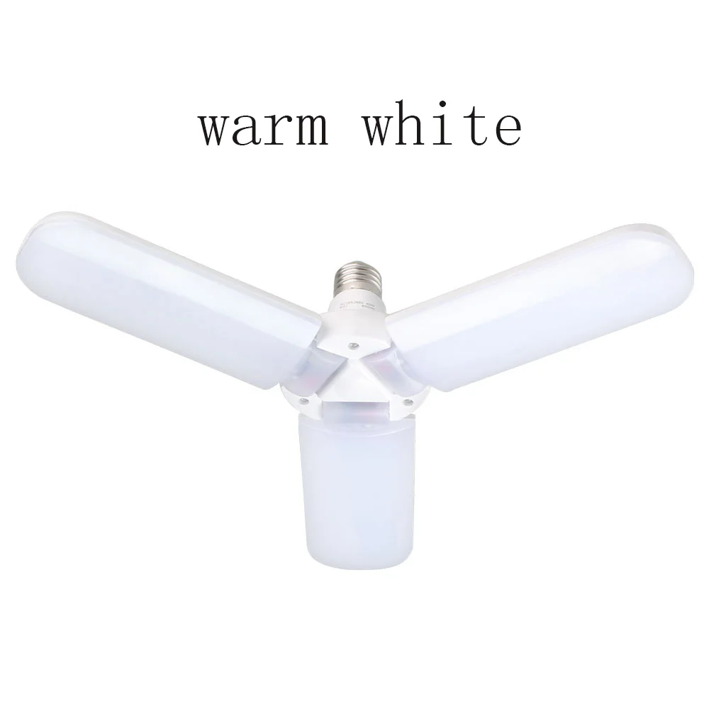 warm white 2 шт. SXZM 60 Вт 320 светодиодный S 6000лм Складной вентилятор светодиодный E27 лампы гаражный светильник s AC85-220V энергосберегающий светильник - Испускаемый цвет: warm white