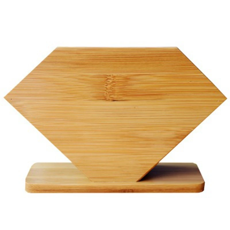 

Bamboo Vertical Tissue Box Restaurant Hotel Square Paper Towel Rack Paper Shelf Living Room Office Desktop Napkin Holder