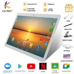 Tablette Pc Android 10.1, 10.0 pouces, Octa Core, Google Play, 4g LTE, appels téléphoniques, GPS, WiFi, Bluetooth, verre trempé, nouvelle collection 