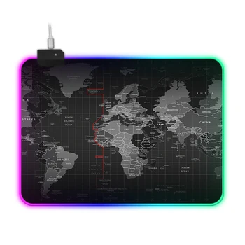 

Accessories Desk Mat Extra Large RGB Gaming Mouse Pad Non Slip PC Computer Home USB Port World Map Office Extended For Gamer