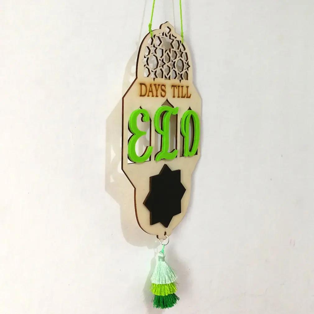 Мусульманский фестиваль ИД Рамадан подсчет доска Винтаж сообщения деревянные украшения подвесная табличка знак DIY декоративные