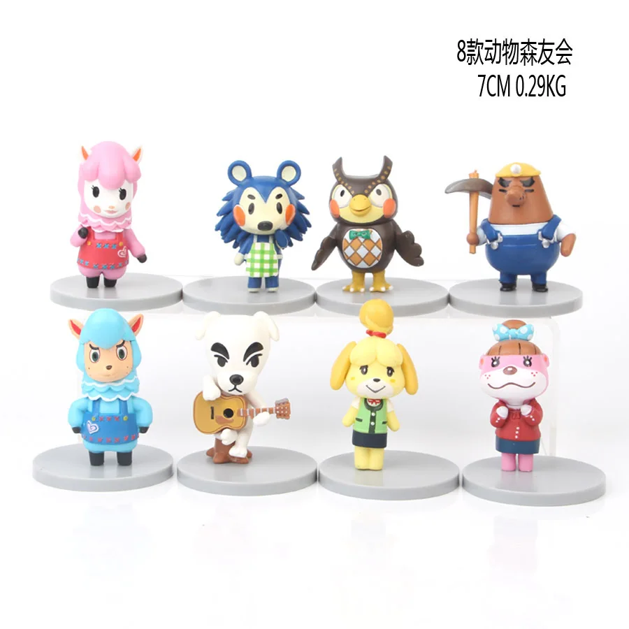 Lot De 8 Figurines Animal Crossing Tom Nook Jingjiang Kk Decoration Ga Otakufig
