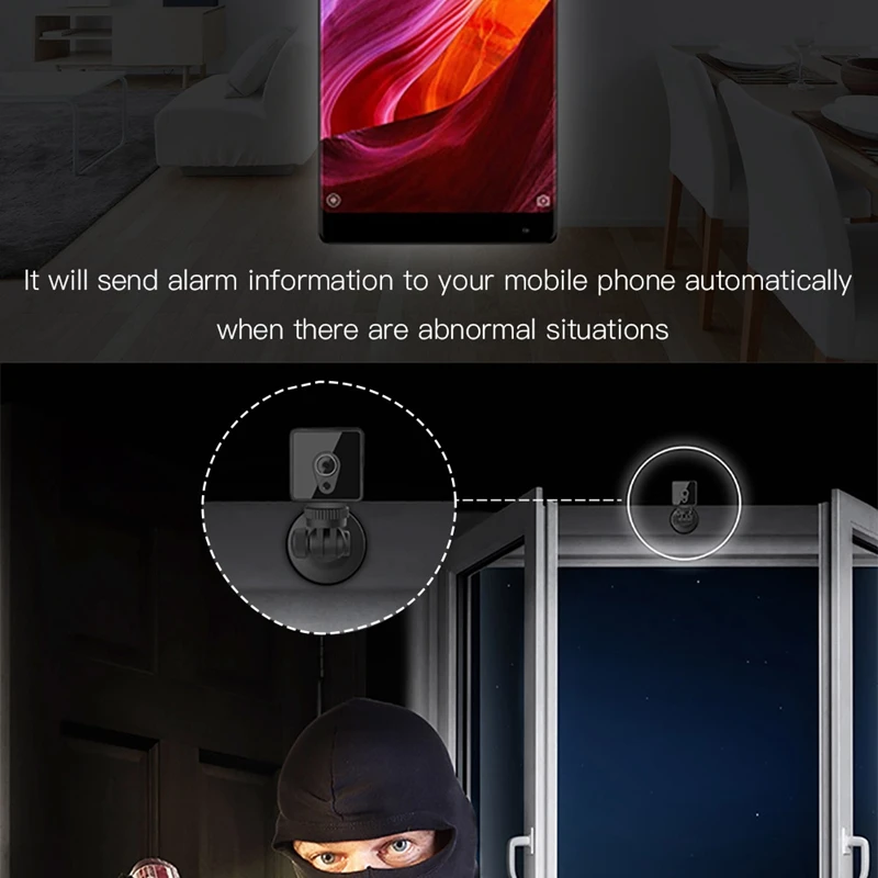 ABHU-S1 мини-камера 140 широкоугольная домашняя беспроводная Wifi Hd Ir портативная маленькая Dv видеокамера для Android Ios