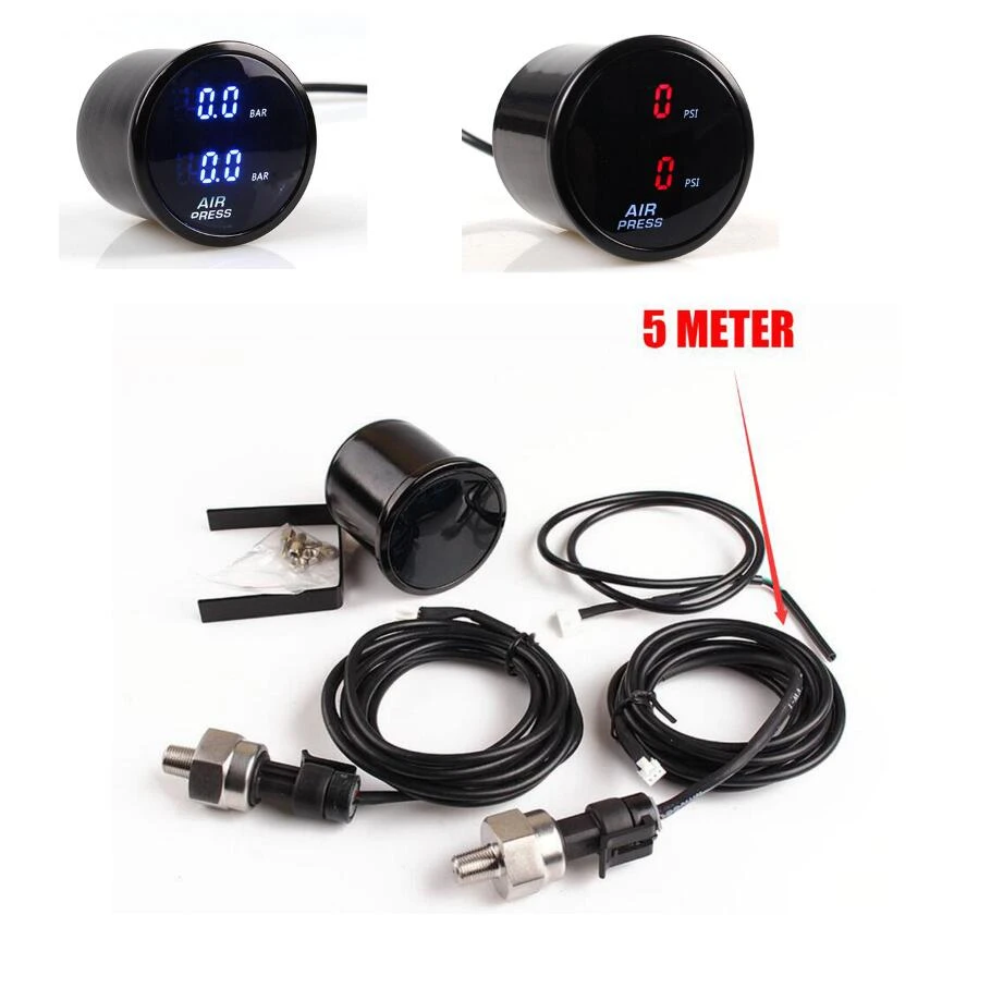 2inch 52mm Psi Air Suspension Air Ride Pressure Gauge Digital Led