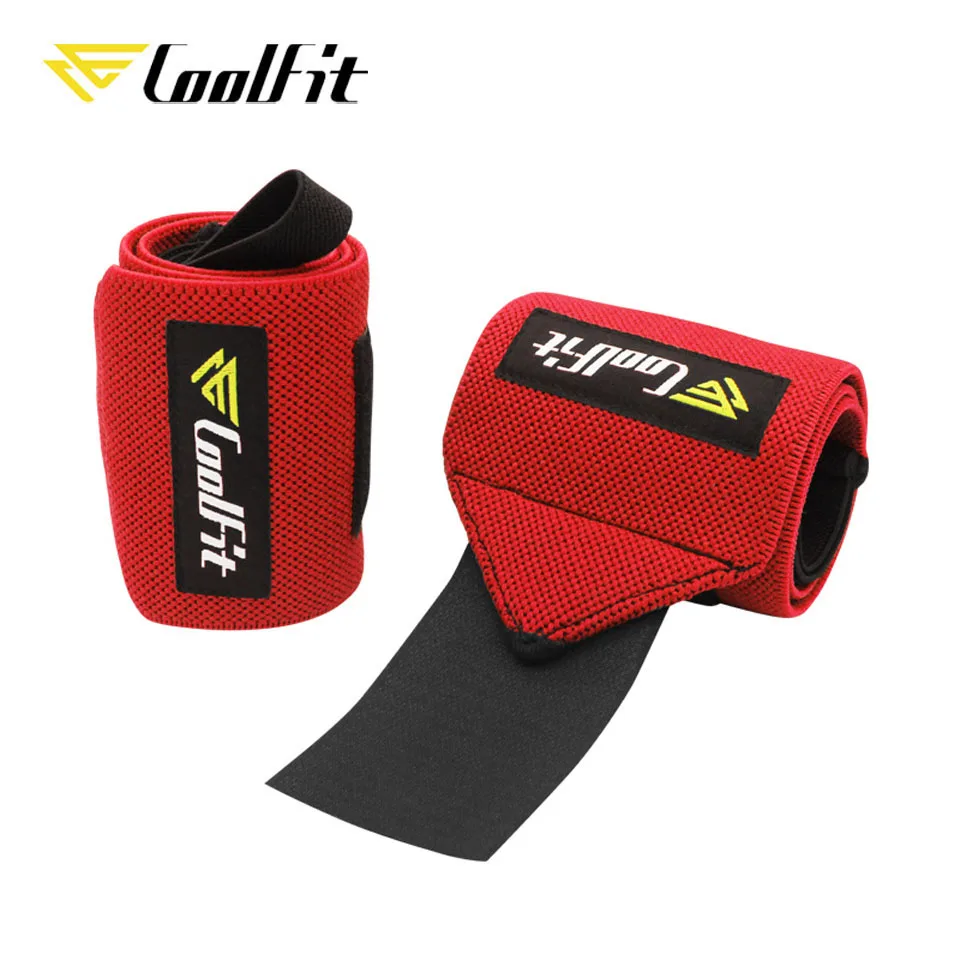 CoolFit трифтинг для тяжелой атлетики с петлей большого пальца эластичные ремни