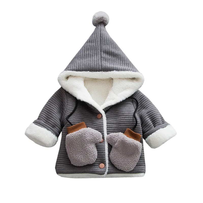 Хлопковое пальто в Корейском стиле для маленьких девочек 0-1-2-3-4 лет, хлопковая стеганая Одежда для девочек, хлопковая стеганая куртка для младенцев, верхняя одежда