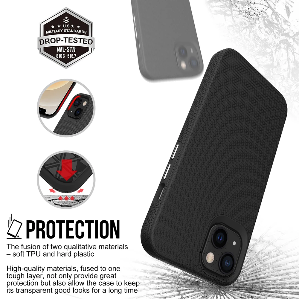 Luxury Armor Phone Case – Black & Blue Premium Cover Accessories