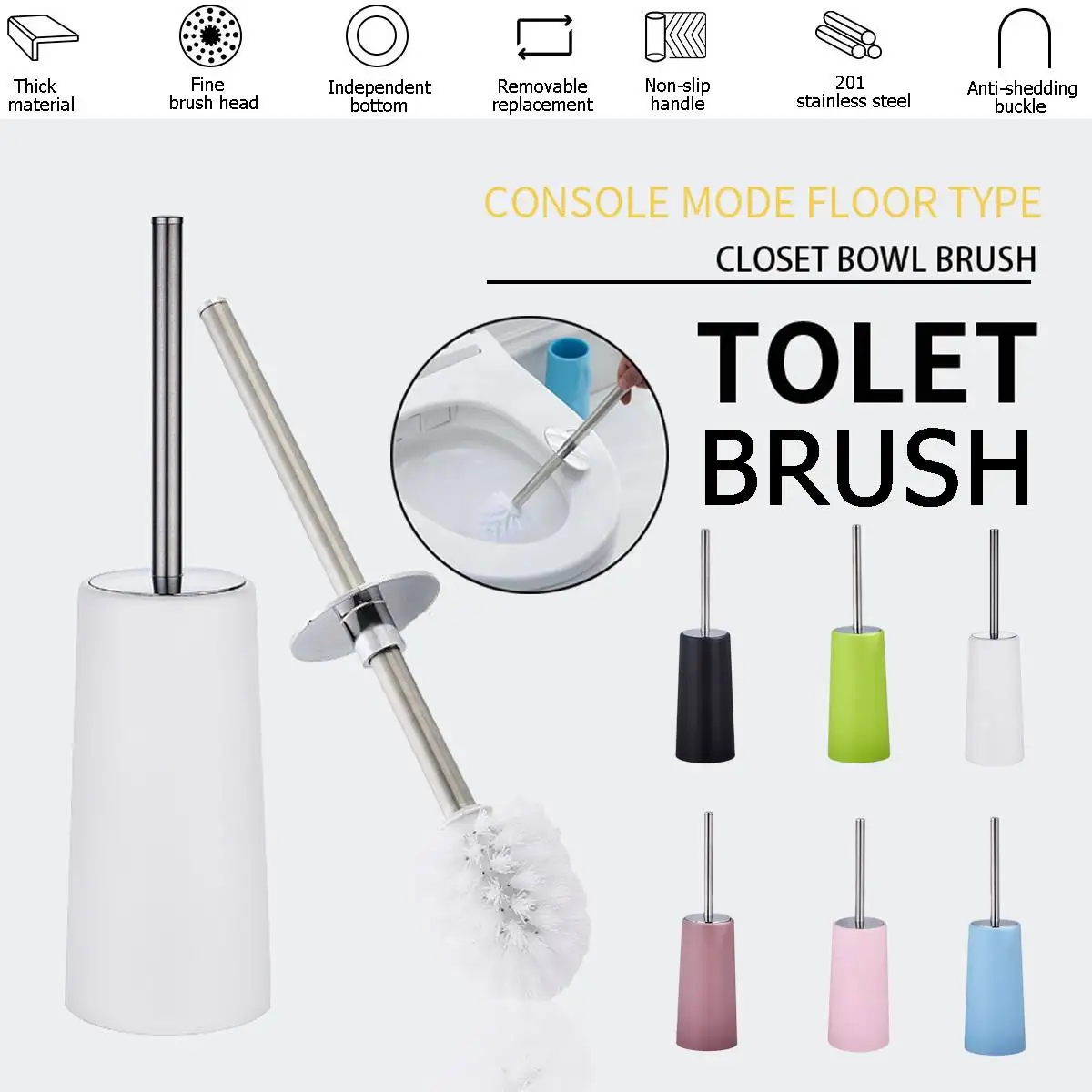 buy Stainless Steel Portable Toilet Brush Durable Type Plastic Holders
Bathroom Accessories Sets RECOMMENDED TODAY BUY Now TODAY