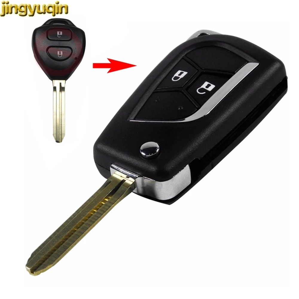 Jingyuqin для Toyota Rav4 Crown Corolla Hilux Yaris Avalon Echo Prado модифицированный складной дистанционный