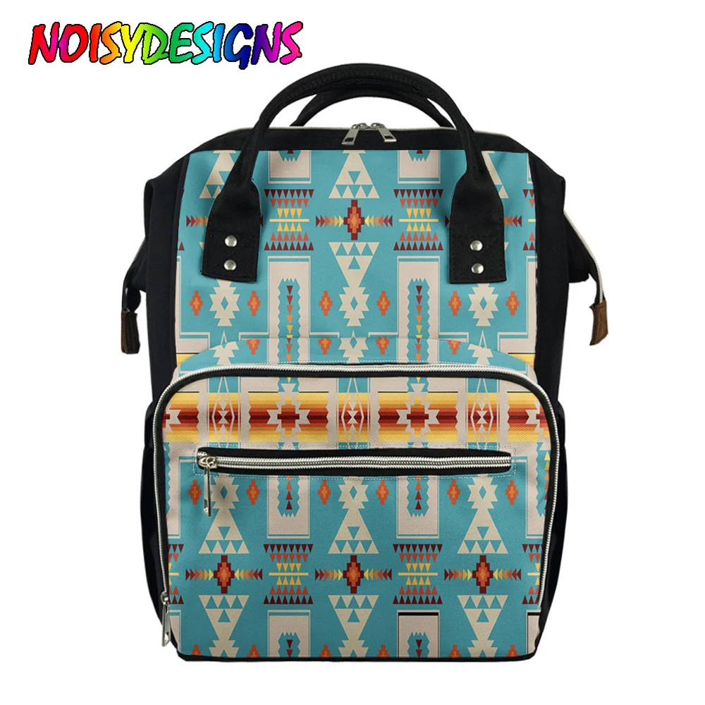 

NOISYDESIGNS Fashion Women Backpack Aztec Tribe Ethnic Pattern Printing Large Capacity Travel Organizer Diaper Bag Bolsos Femme