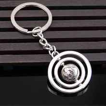 Производители Стиль Настраиваемый 3D Сферический вращающийся стерео двухсторонний брелок автомобильный металлический круг небольшой кулон