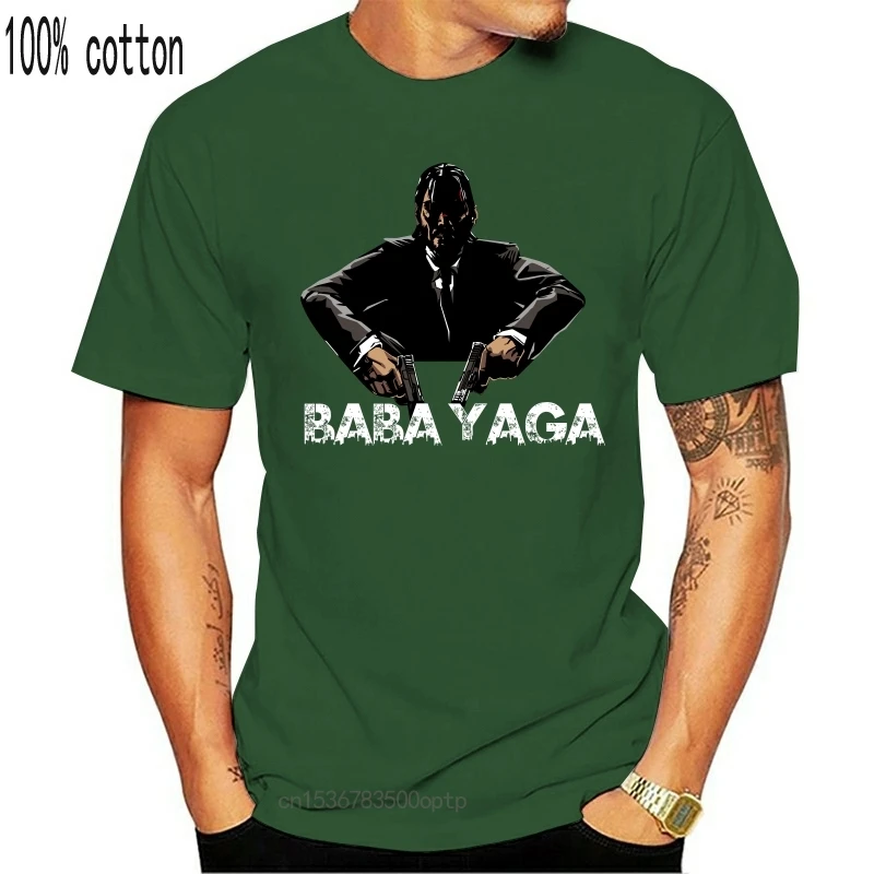 Men T Shirt Fashion Personality Pattern Cotton Baba Yaga John Wick Punk Funny Novelty Tshirt Women Print | Женская одежда
