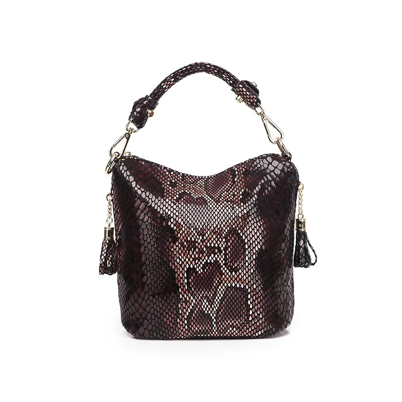 

2020 Fashion Pu Leather Shoulder Women Tote Bag Designer Serpentine Luxury Handbag Crossbody With Zipper