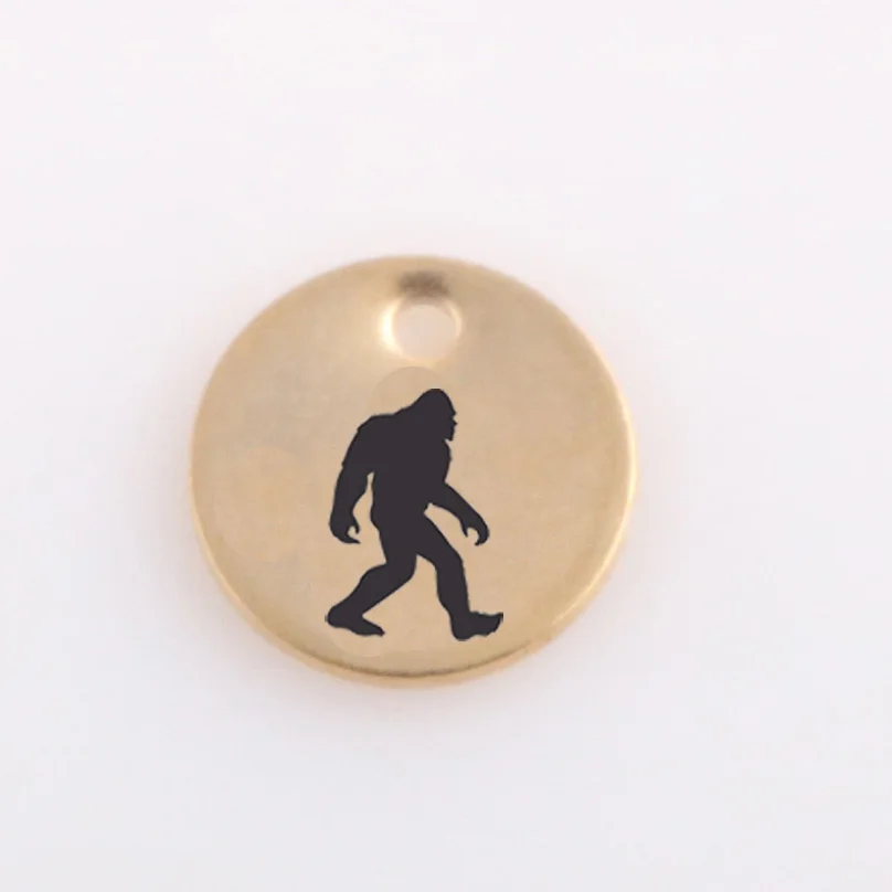 10 мм 20 шт. оптовая продажа милая Подвеска из нержавеющей стали Bigfoot сделай сам