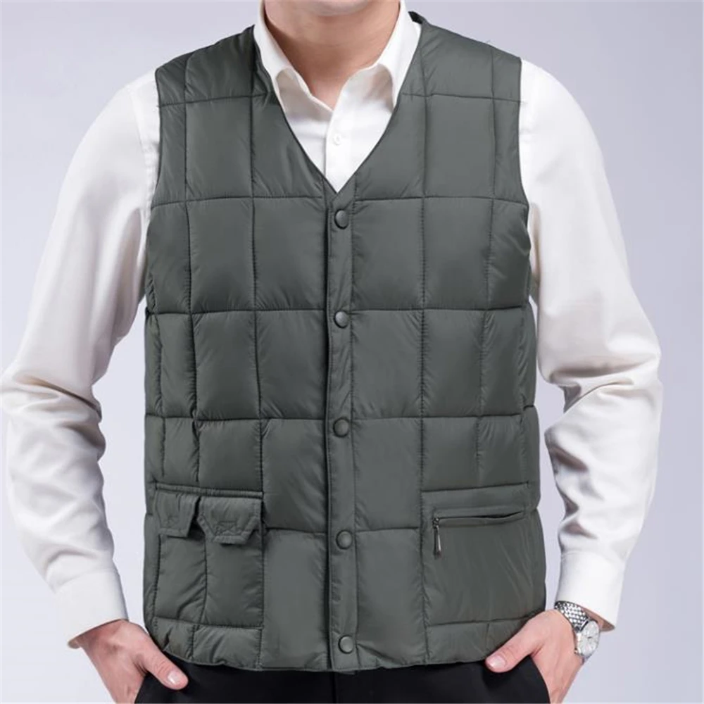 Мужские размера плюс с v образным вырезом без рукавов жилет мужской больших