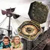 1pc Children's Simulation Compass Exquisite Pirate Captain Costume Toy Nautical Compass Halloween Party Game For Baby Kids Gift 1