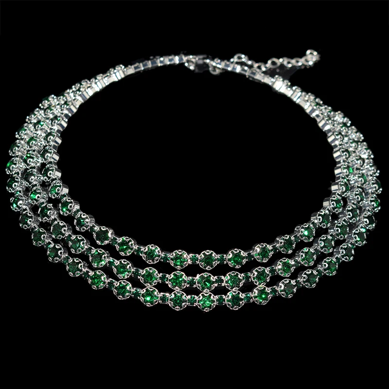 Rhinestone Choker Necklaces Torques Collar Women Statement Simple Open Collar Necklace Ladies Party Punk Crystal Necklace