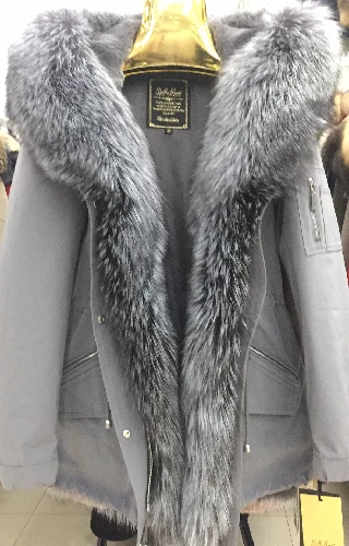 gray JX3 M11 Женская зимняя длинная парка, пальто, куртка с капюшоном, Воротник из енота, съемная меховая подкладка из кролика,, D612A 12-612B - Цвет: gray JX3 M11