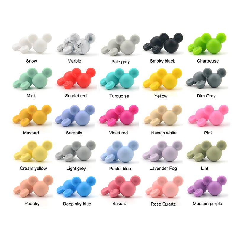 30pcs Silicone Teething Beads for Baby