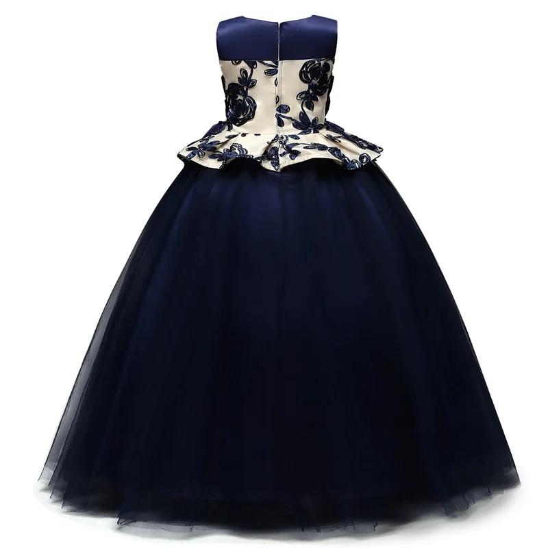 Rainbow Unicorn Cosplay Girl Dress Party Elegant Flower Lace Long Tutu Formal Ball Gown Princess Baby Dresses 5 7 8 12 14 Years