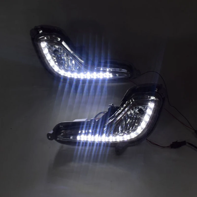  LED DRL Daytime Running Light Fog Lamp 12V Car Running Lights for Hyundai Accent Solaris Verna 2010 - 4000247192041
