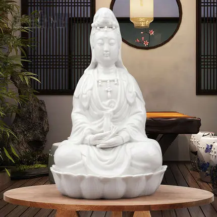 

Guanyin Bodhisattva Buddhism White ceramic ornaments Buddha statues