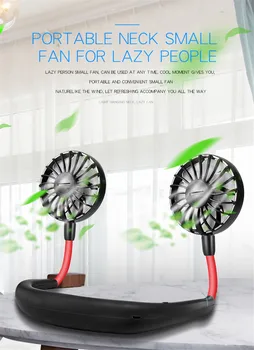 

3 Speed USB Portable Fan Neck Fan Neckband With Rechargeable Battery Small Desk Fans handheld Air Cooler Conditioner for Room