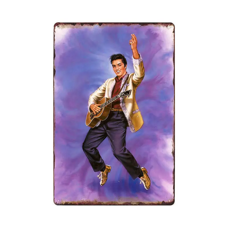 60264 Винтажные плакаты Elvis жестяная вывеска Ретро украшение металлические настенные декоративные тарелки бар Домашний Декор 20x30 см - Цвет: 60264