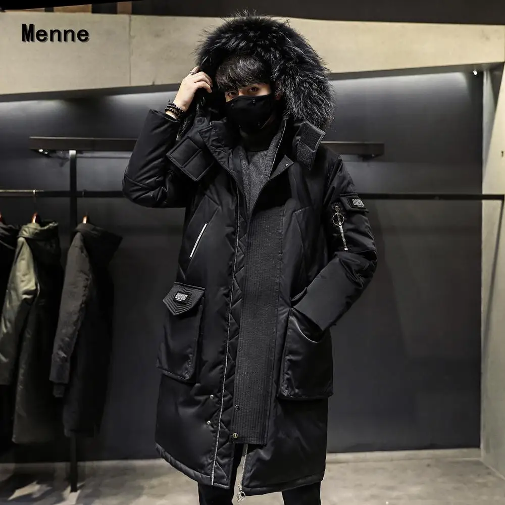 Menne winter jacket men winter Korean version of the thick down coat hooded men's clothing