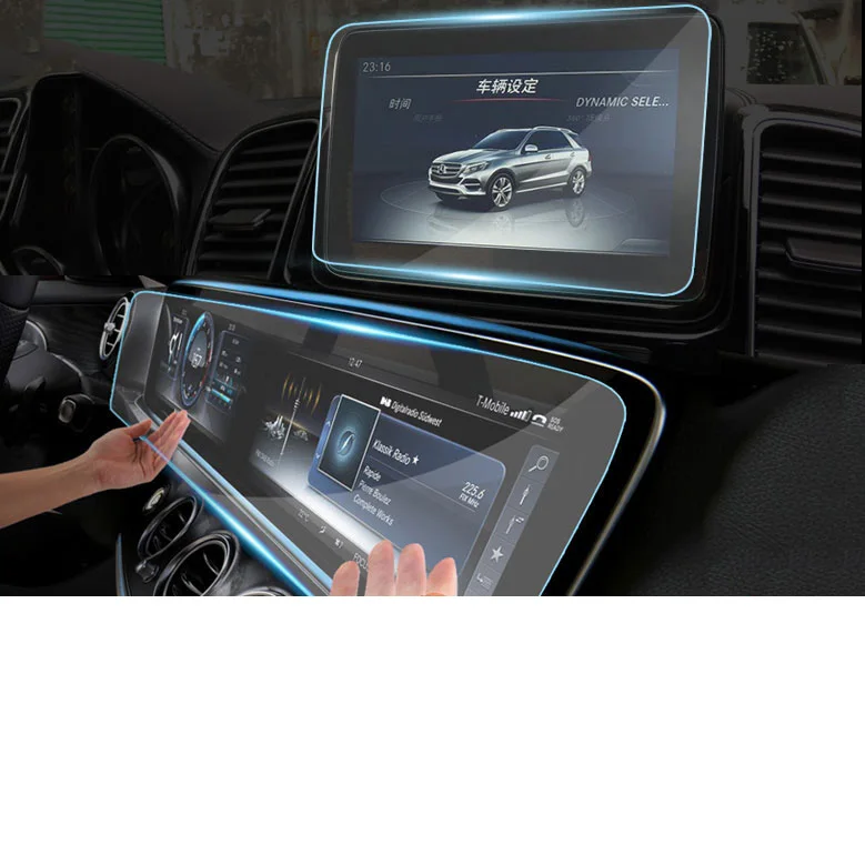Lsrtw2017 HD Transparent Car Navigation Screen Tempered Film for Mercedes Benz GLE GLS Class W167 X167 2019 2020 2021 Sticker | Автомобили