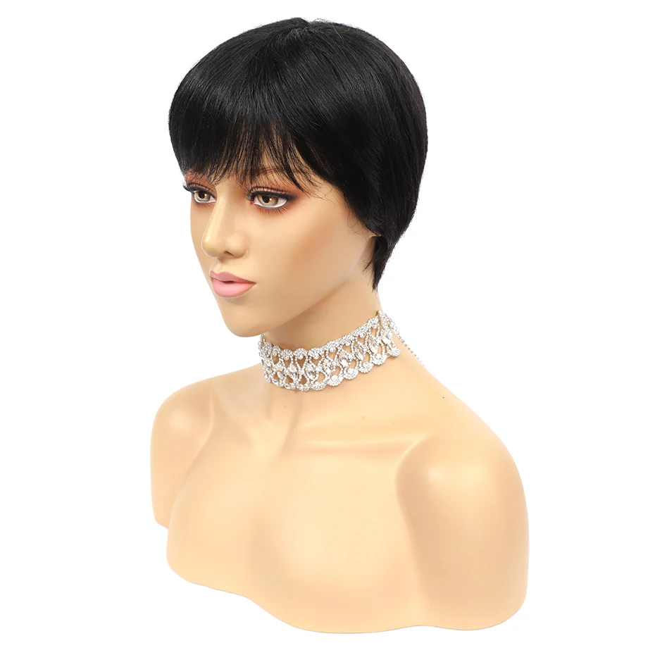 Парик из бразильских прямых волос Gabrielle Pixi e Cut короткий парик натуральных Remy pixi