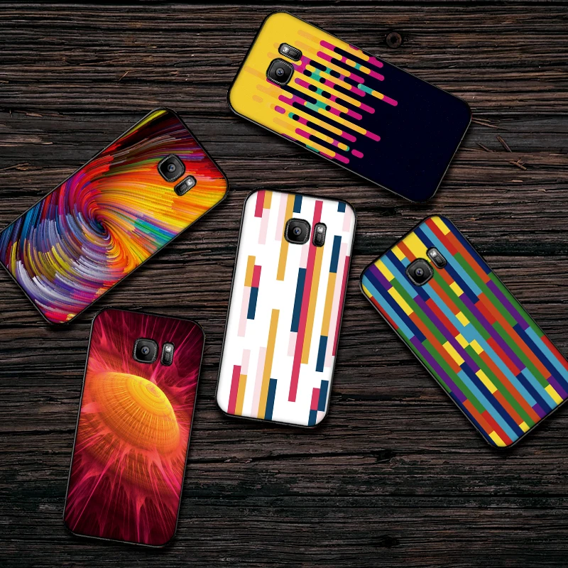 Для samsung S6 S7 Edge чехол для телефона абстрактный красочный взрывной дизайн линии S8 S9