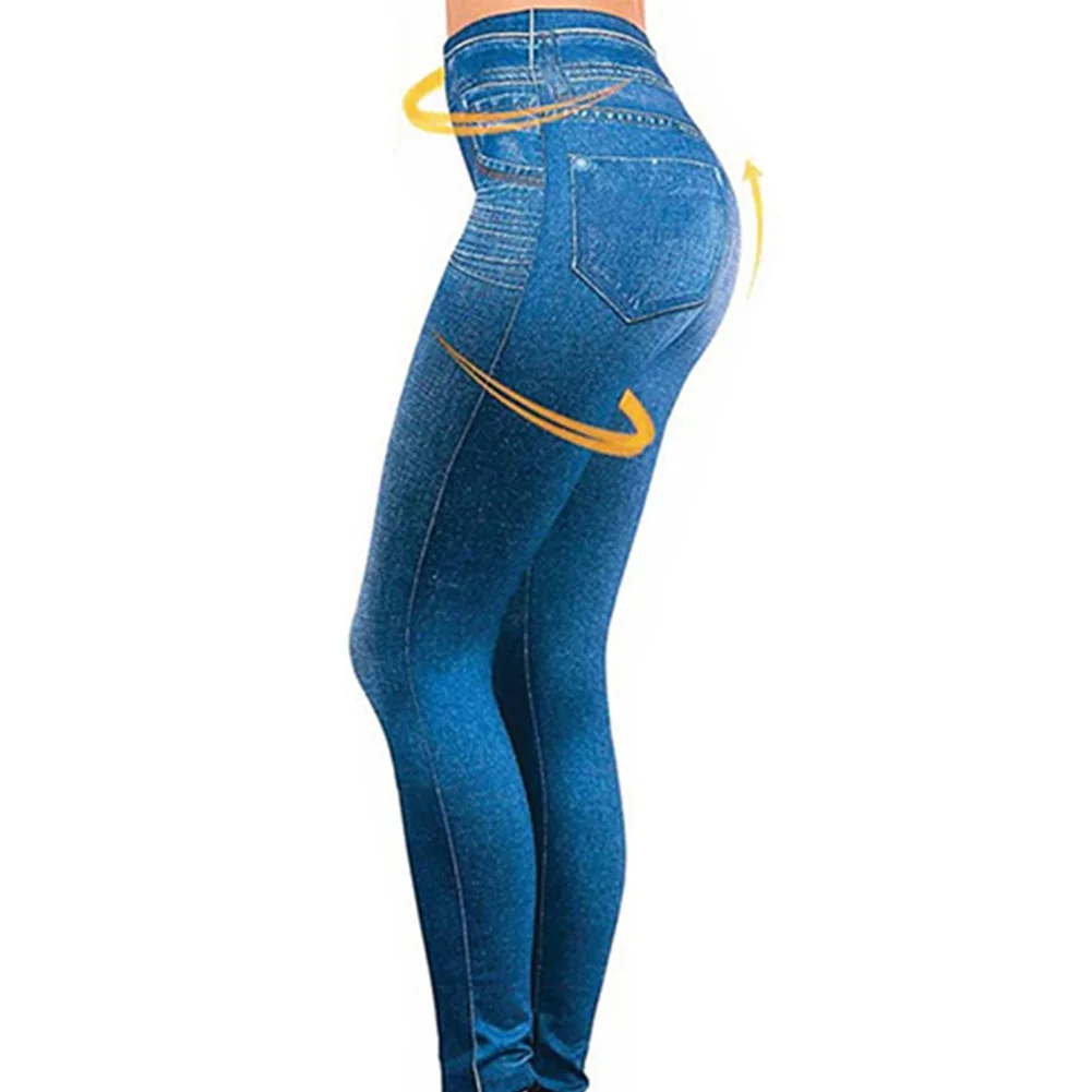 Женские ноги формирующие Легинсы Поддельные джинсы брюки без застежки обтягивающие эластичные брюки теплые джинсы брюки