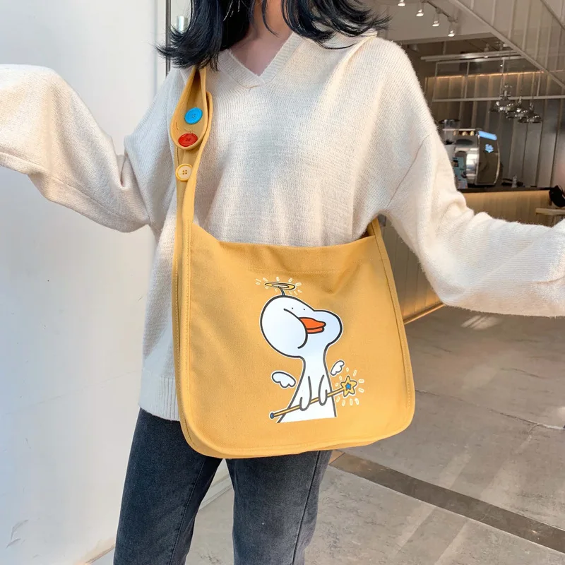 

PURFAY Capacity Canvas Women Shoulder Bag Cotton Tote Shopper Bag Eco Reusable Shopping Bag Handbag Cloth Messenger Bag