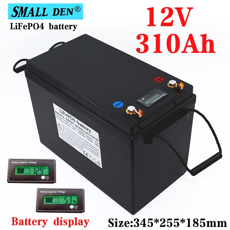 Lithium iron phosphate battery box 12V 310Ah 12.8V LiFePO4 pack built-in BMS RV golf cart off-grid solar wind inverter | Электроника